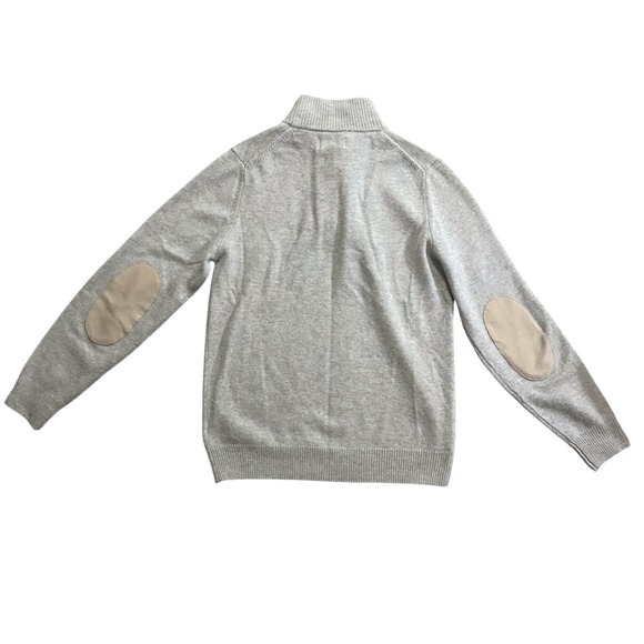 Barbour Men's Patch Half Zip Sweater in Stone Wool Blend Pullover- Size Medium - Picture 3 of 9